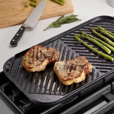 Tramontina Reversible Double Burner Grill-Griddle, Choose Color