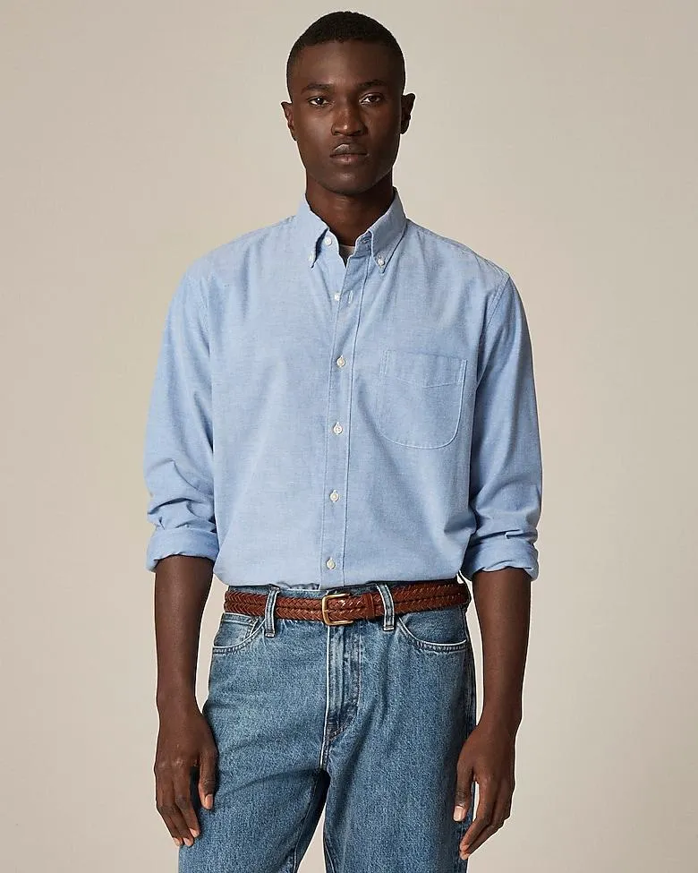 Broken-in organic cotton oxford shirt