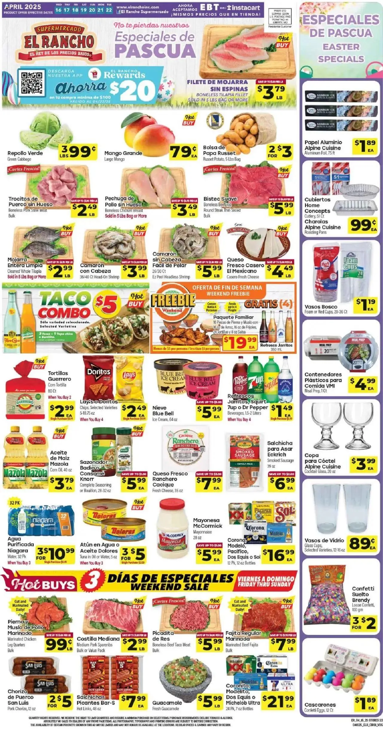 Weekly ad El Rancho Weekly Ad 2 from April 16 to April 22 2025 - Page 1