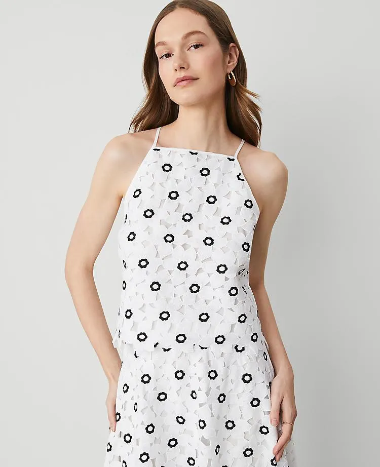 Floral Lace Halter Top