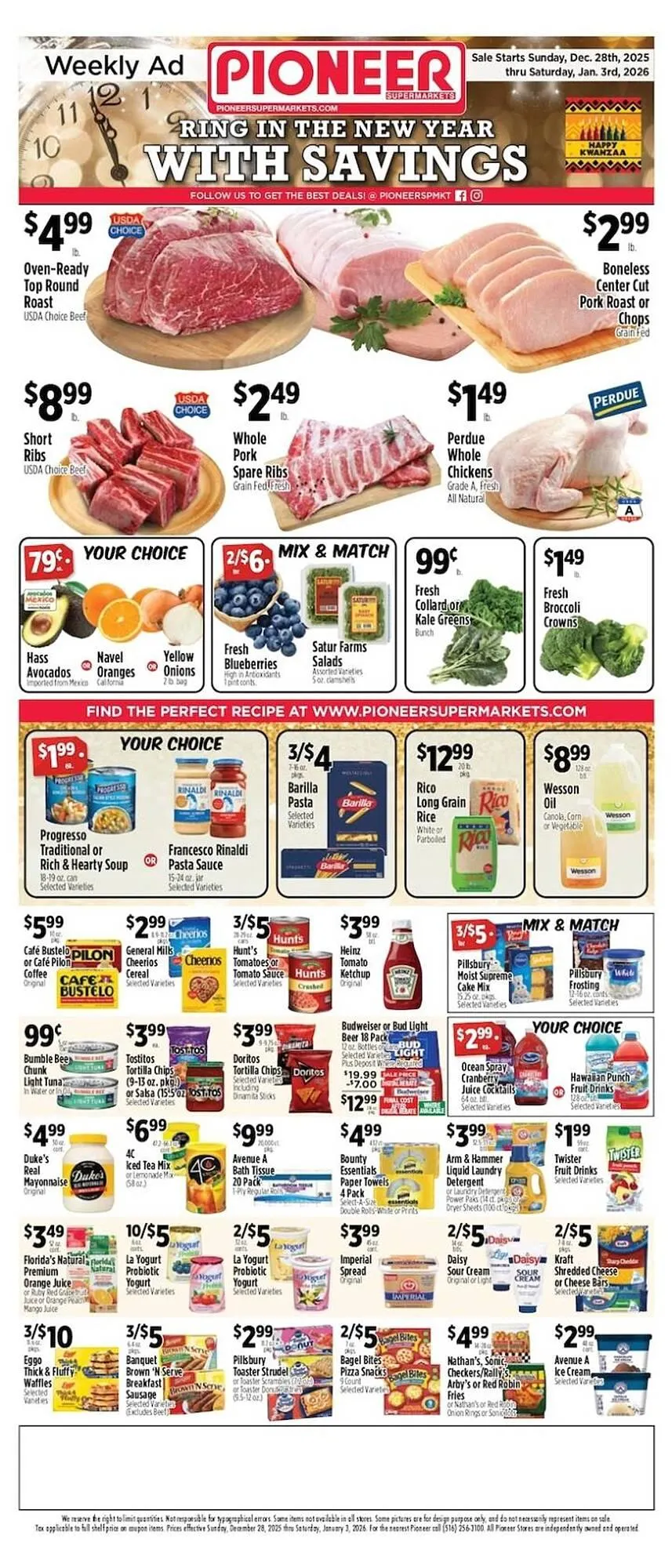 Weekly ad Pioneer Supermarkets weekly ad from December 28 to January 3 2026 - Page 1