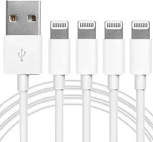 4Pack [Apple MFi Certified] Charger Lightning to USB Charging Cable Cord Compatible iPhone 14/13/12/11 Pro/11/XS MAX/XR/8/7/6s Plus,iPad Pro/Air/Mini,iPod Touch