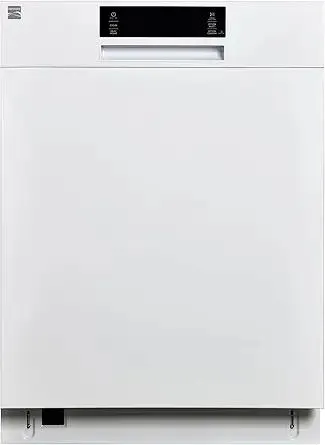Kenmore 24" Built-in Stainless Steel Tub Dishwasher EasyFlex 3rd, SmartWash, UltraWash Plus, TurboDry, and MoreSpace Adjustable Rack, Energy Star Certified, White