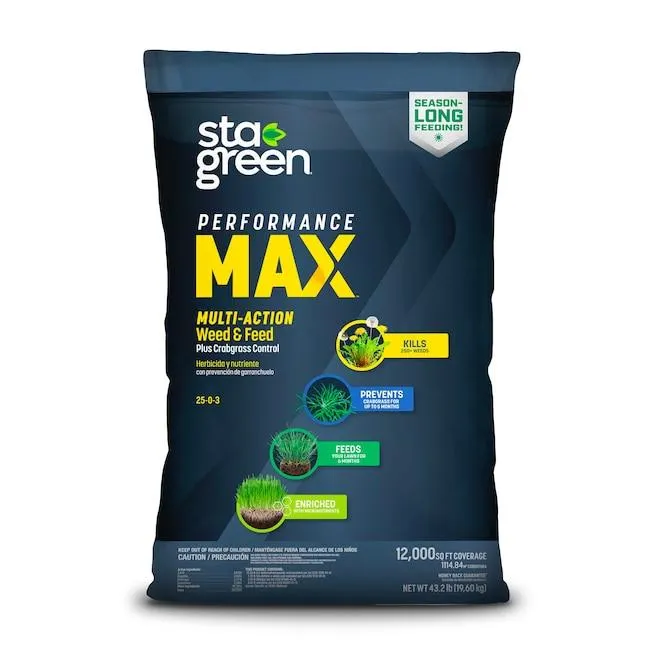 Sta-Green Performance Max 43.2-lb 12000-sq ft 25-0 Weed Feed Fertilizer