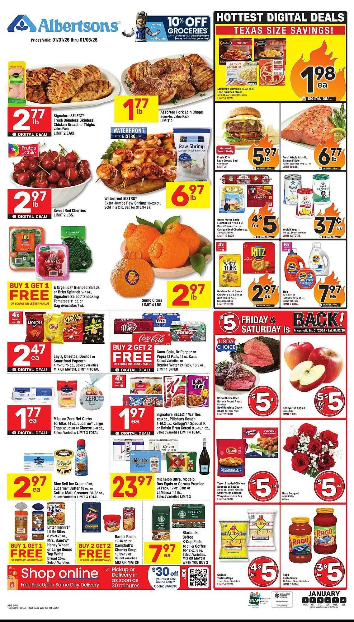 Weekly ad Albertsons weekly ad from January 1 to January 6 2026 - Page 1