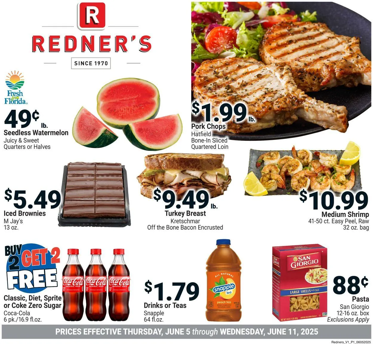 Catálogo de Redner’s Warehouse Market Current weekly ad 5 de junio al 11 de junio 2025 - Página 1