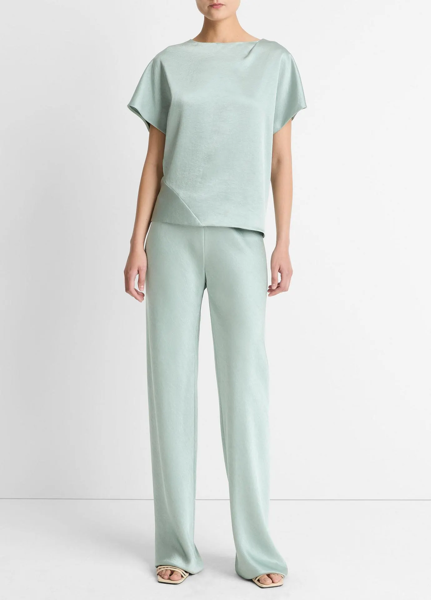 Fluid Satin Bias Pant