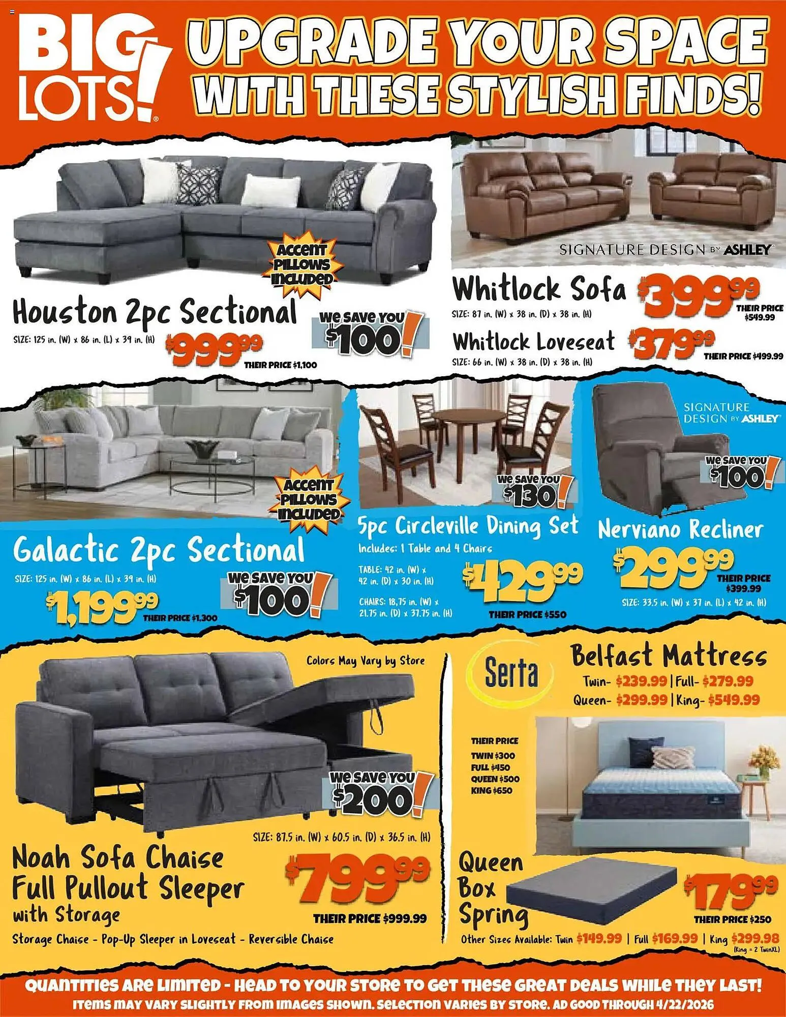 Weekly promotion Big Lots weekly ad spanning from April 16 to April 23 2026 - Page 2 for Catalogue 365