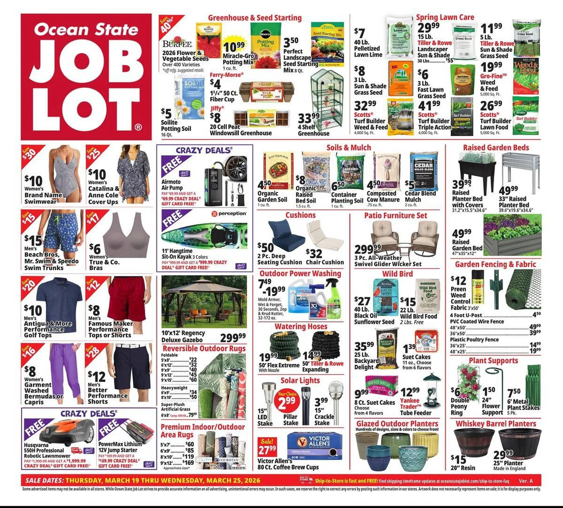 Weekly ad Ocean State Job Lot flyer from March 19 to March 25 2026 - Page 1