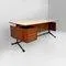 Mid-Century Modern Italian Desk in Laminate and Brass, 1960s