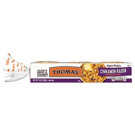Thomas&#039; English Muffins, Cinnamon Raisin 6 ea