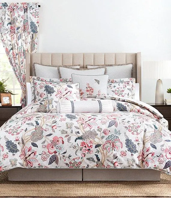 Talia Jacobean Floral Print Cotton Comforter Set