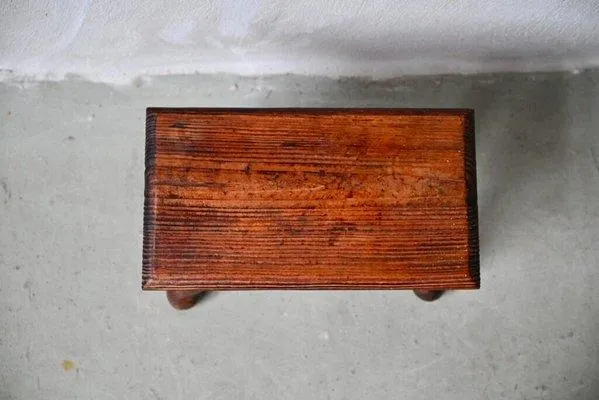 Small Rustic Wooden Plant Stool