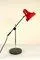 Large Vintage Industrial Red and Chrome Articulated Lamp, 1970s