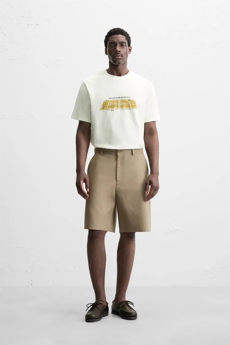 CONTRAST PRINT T-SHIRT