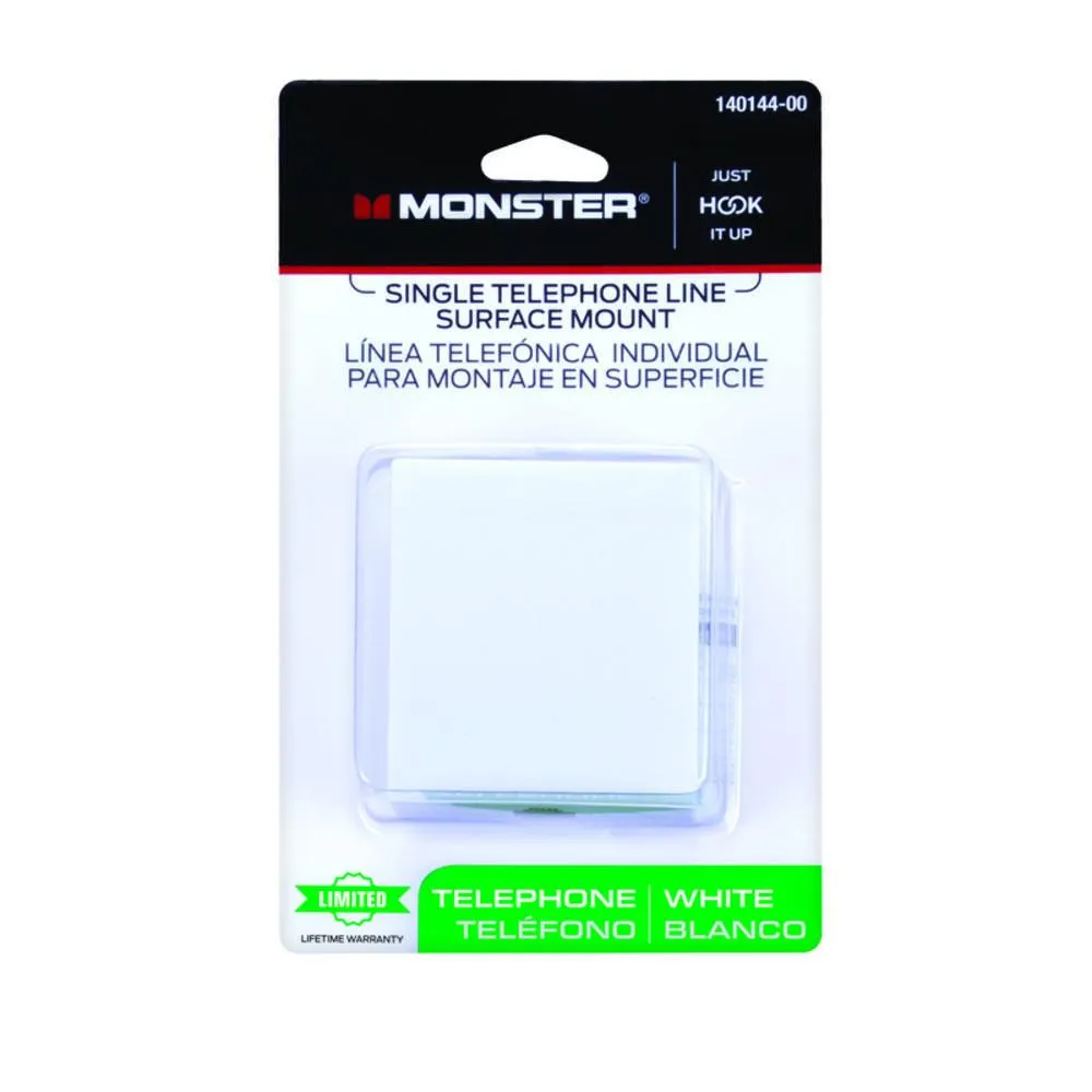Monster Cable Monster Just Hook It Up 1-Jack Phone Jack Surface-Mount