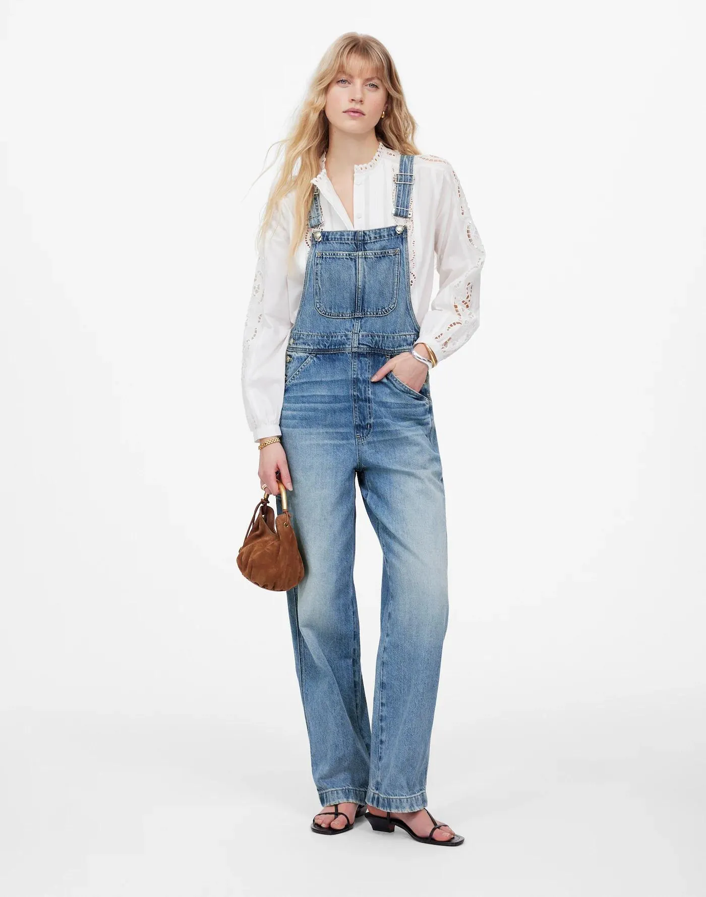 Denim Relaxed Carpenter Overalls in Lewisberg Wash