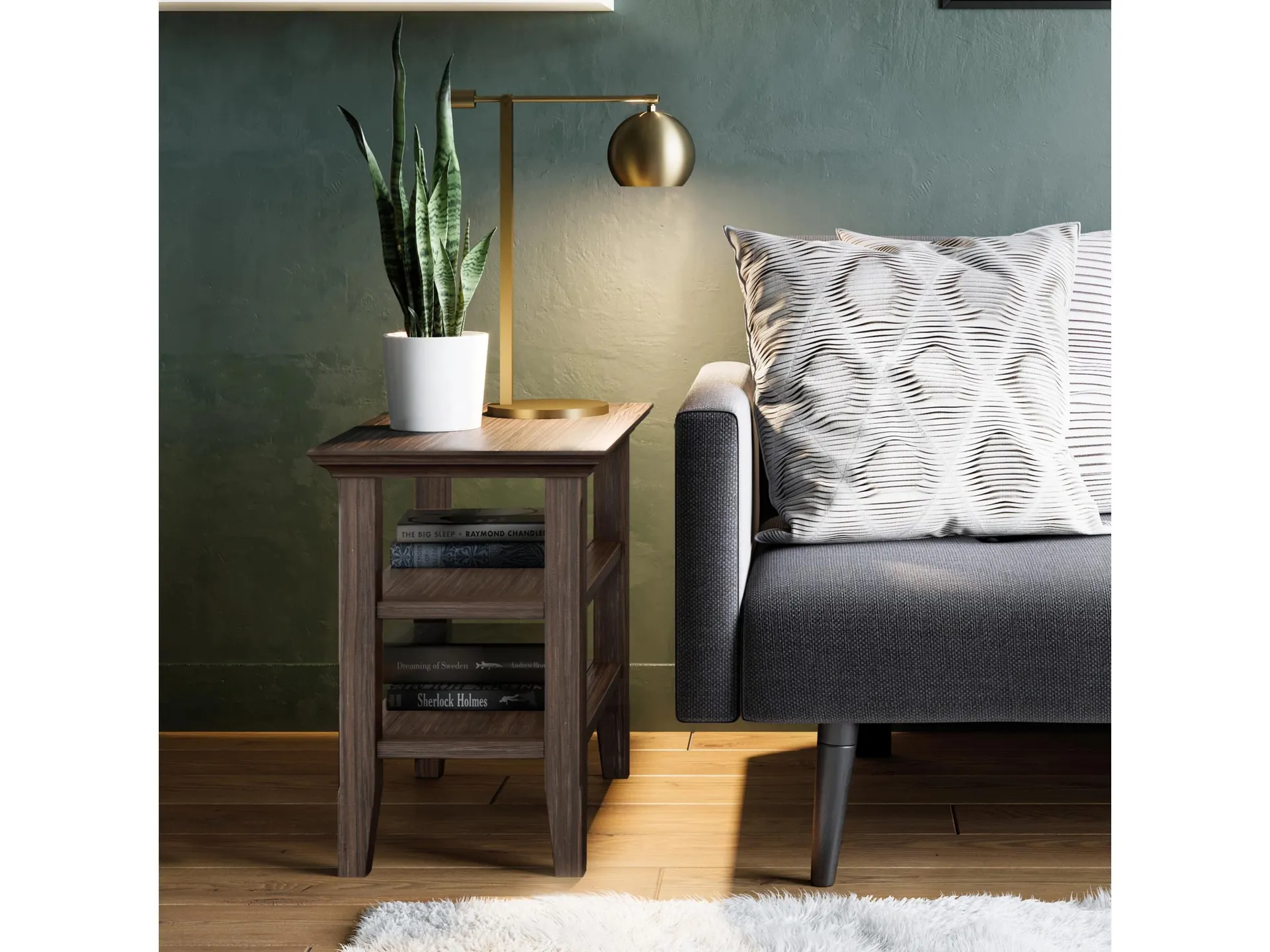 Simpli Home Acadian Narrow Accent Side Table