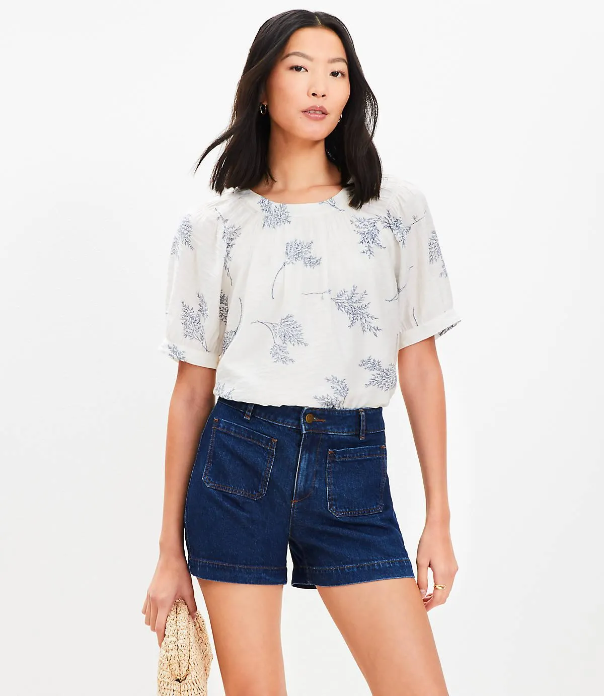 Palmer Denim Shorts in Bright Medium Stone Wash