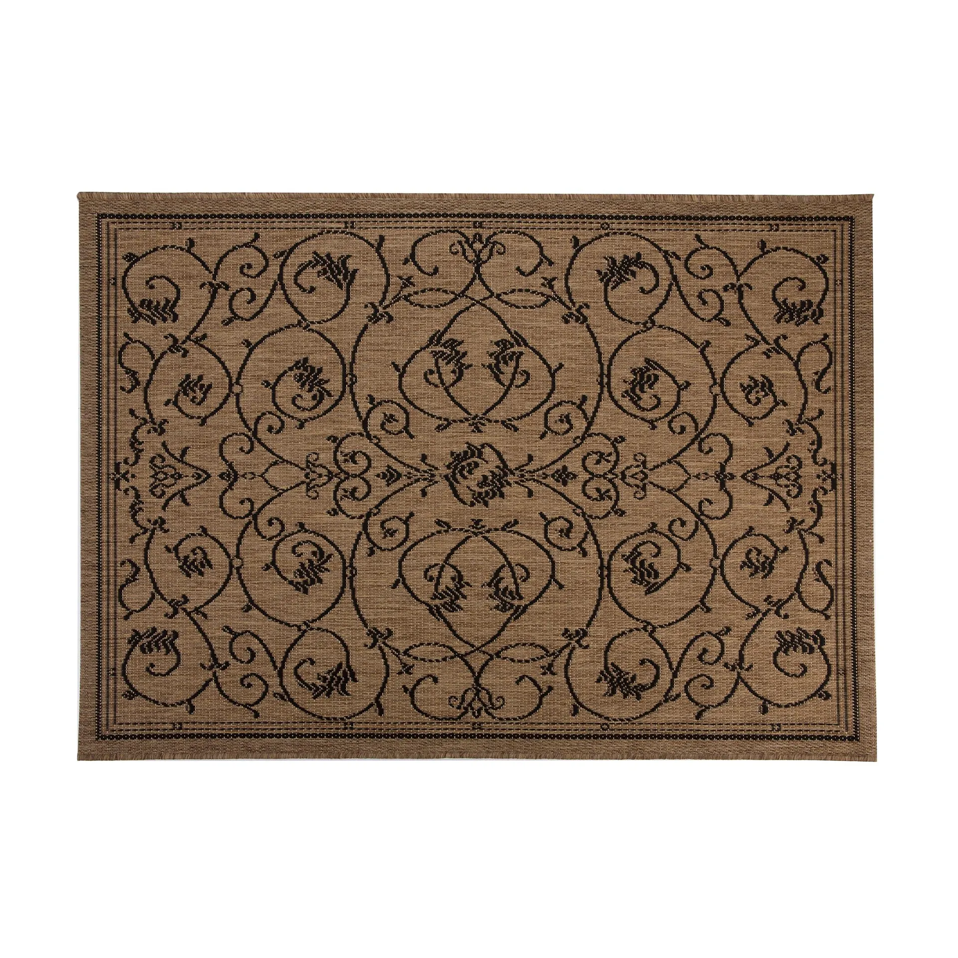 Veranda Scroll Indoor/Outdoor Rug, 3'9"x 5'5"