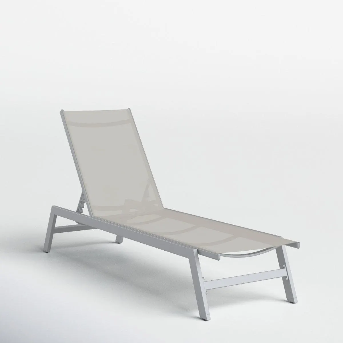 Yves 23.23" Outdoor Aluminum Chaise Lounge