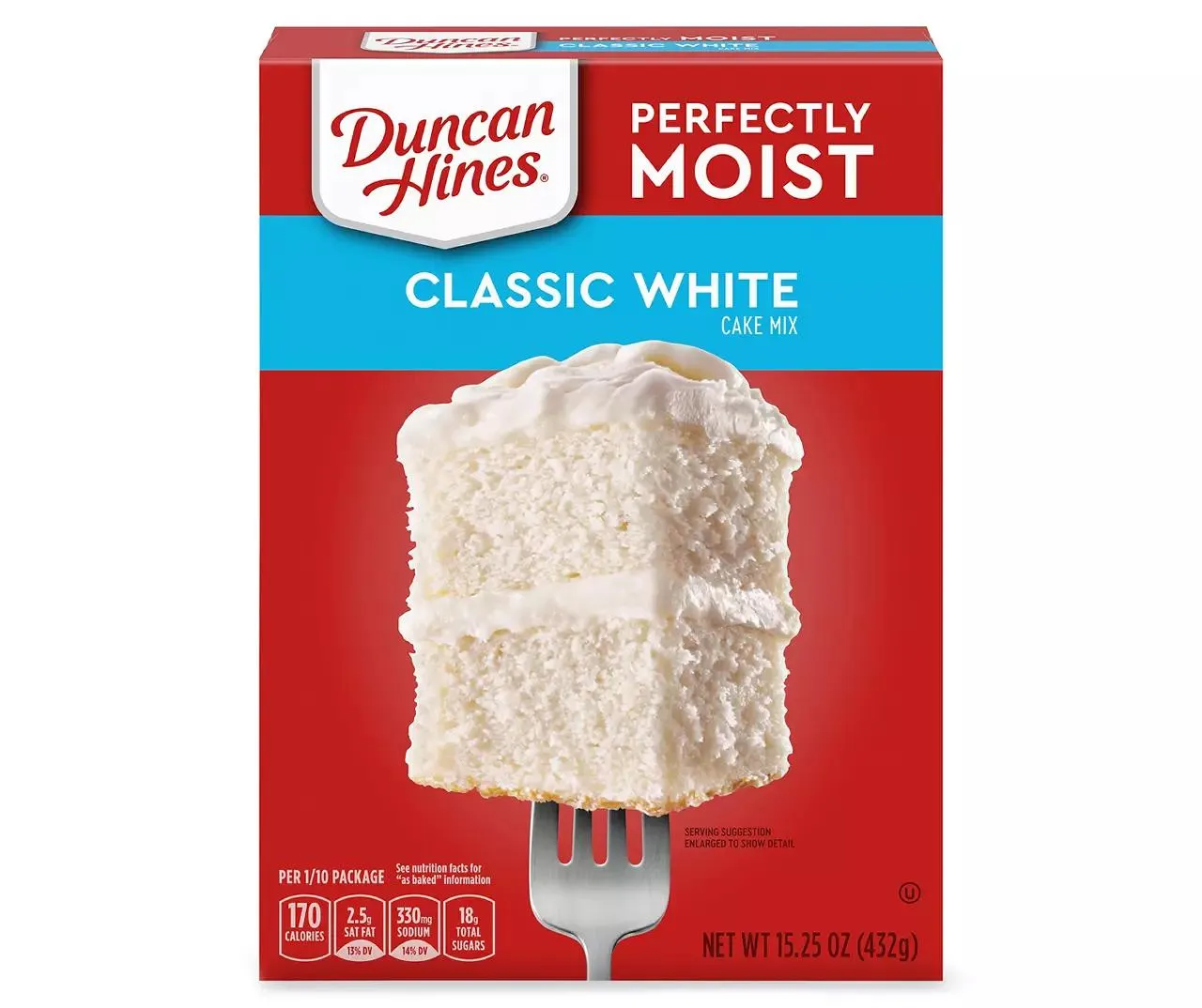 Duncan Hines Classic White Moist Cake Mix 15.25 oz. Box