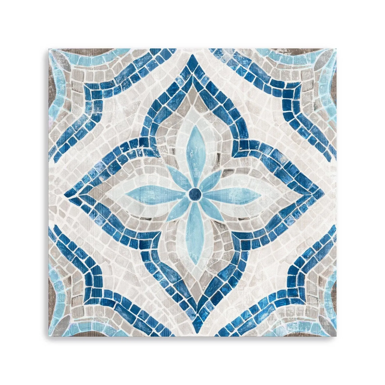 Blue Single Morrocan Tile Canvas Giclee
