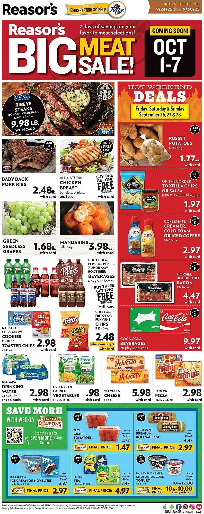 Weekly ad Reasors weekly ad from September 24 to September 30 2025 - Page 1