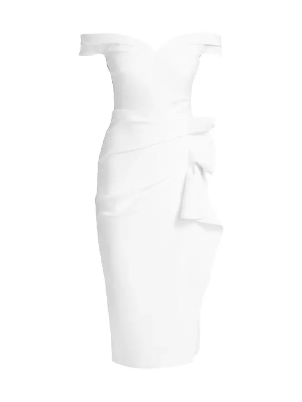 Off-the-Shoulder Midi Dress