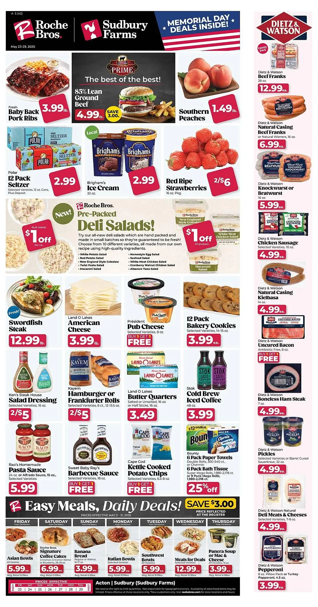 Weekly ad Roche Bros Weekly Ad from May 25 to May 29 2025 - Page 1