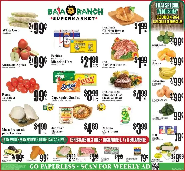 Weekly ad Baja Ranch weekly ad from December 4 to December 10 2024 - Page 1