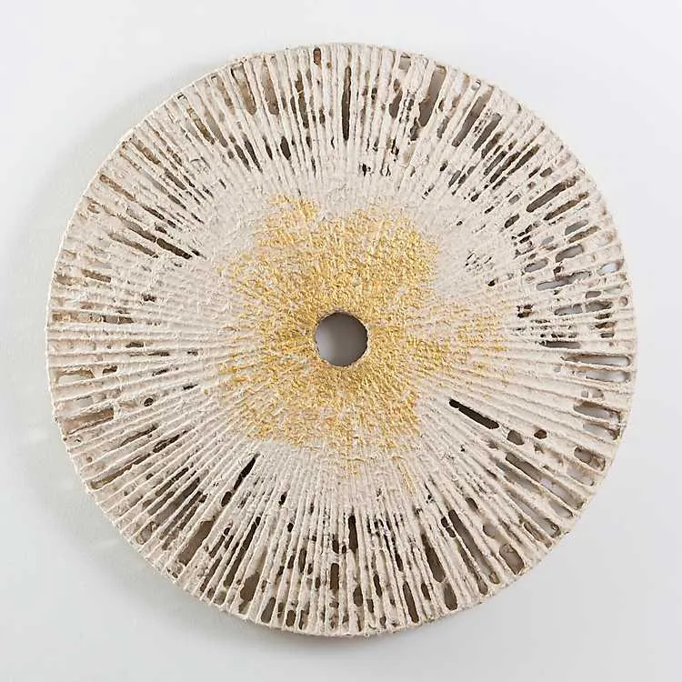 Nala Gold Leaf Paper Pulp Medallion Plaque