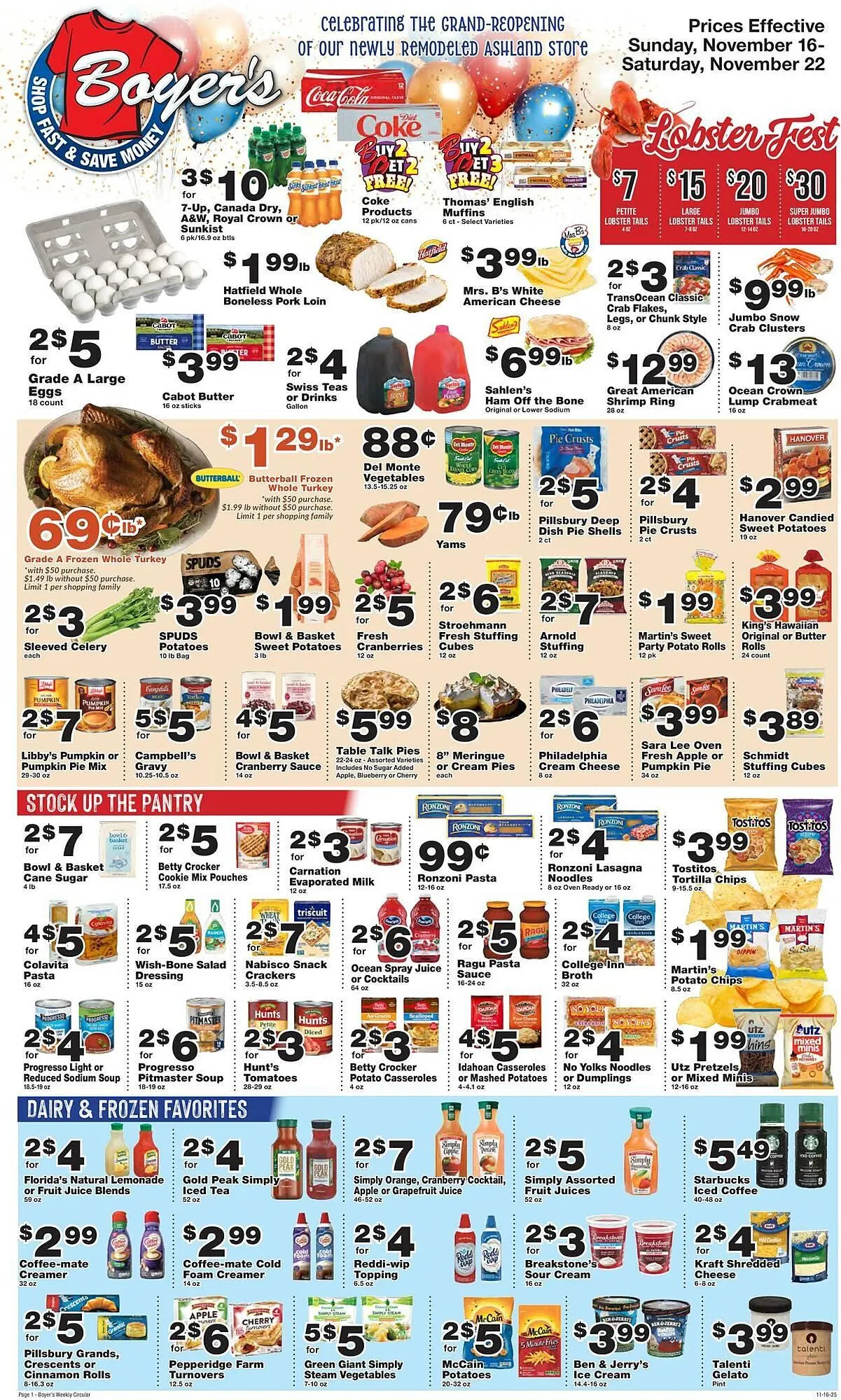 Weekly ad Boyer's Food Markets weekly ad from November 16 to November 22 2025 - Page 1