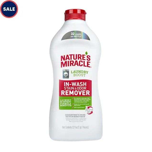 Nature's Miracle Laundry Boost In-Wash Dog Stain and Odor Remover, 32 fl. oz.