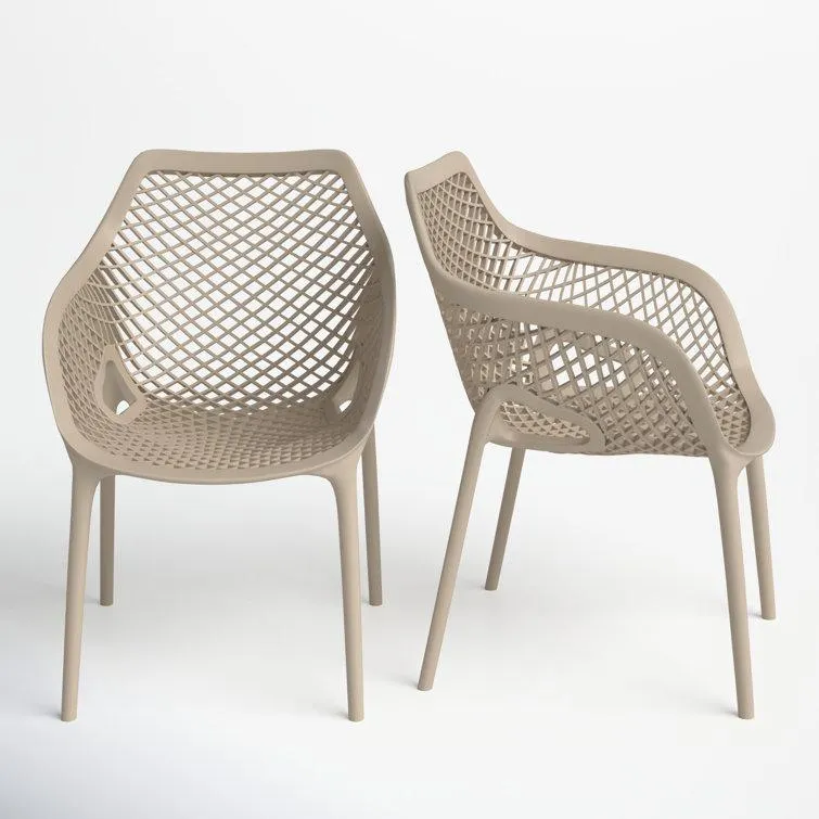 Farrah Outdoor Stacking Dining Armchair (Set of 2)