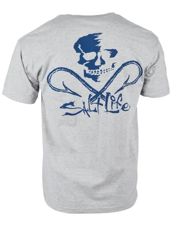 Salt Life Mens Skull 'N Hooks Pocket T-Shirt