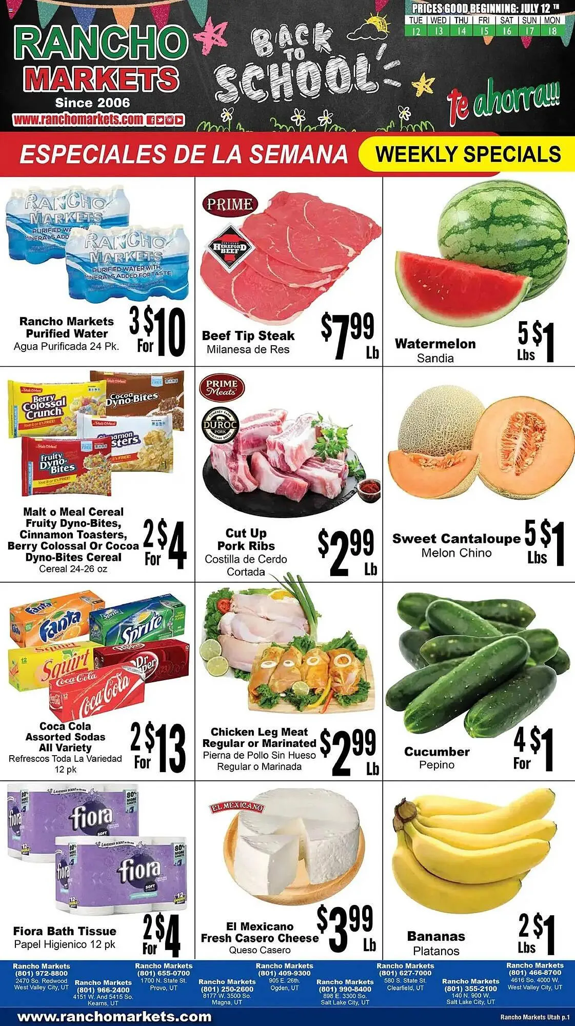 Rancho Markets Weekly Ad - 1