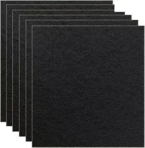 6 Pack Charcoal Cat Litter Box Replacment Filter Hooded Cat Litter Boxes and Pans Carbon Odor Filters, Black