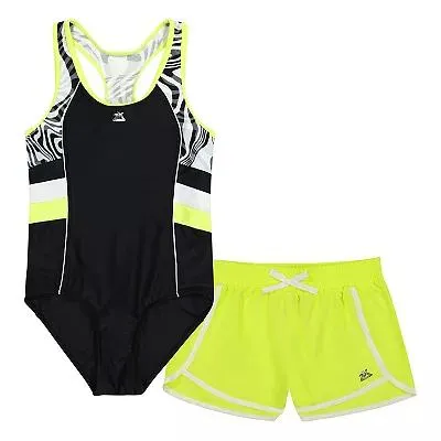 Girls 7-16 ZeroXposur Sporty Swimsuit with Shorts