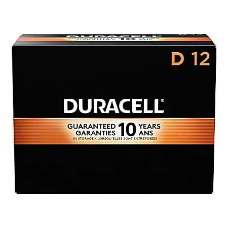 Duracell Coppertop D Alkaline Batteries, Box Of 12