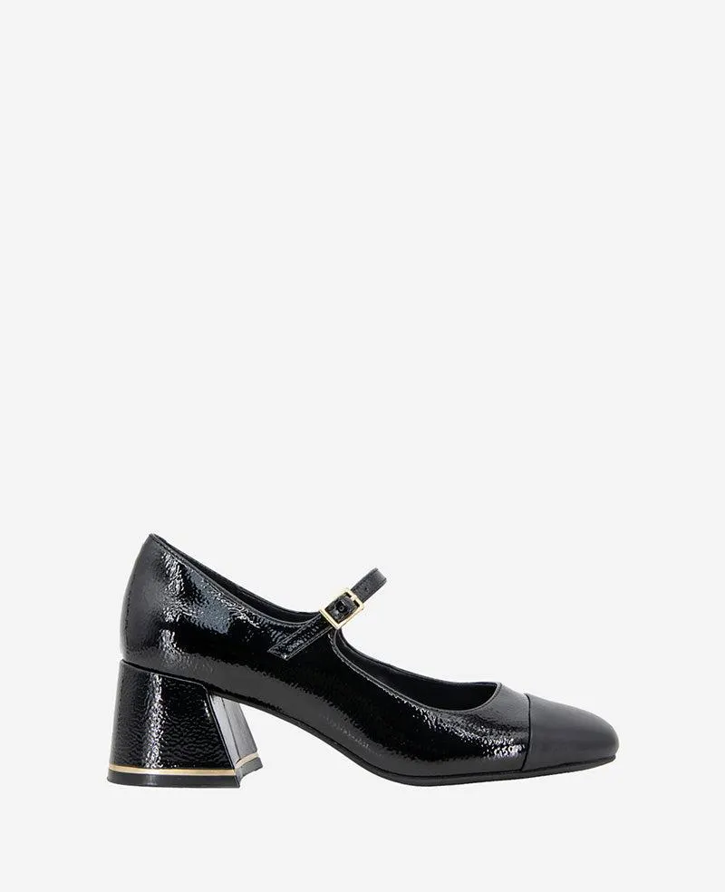 Alec Patent Cap Toe Mary Jane - BLACK BLACK PATENT