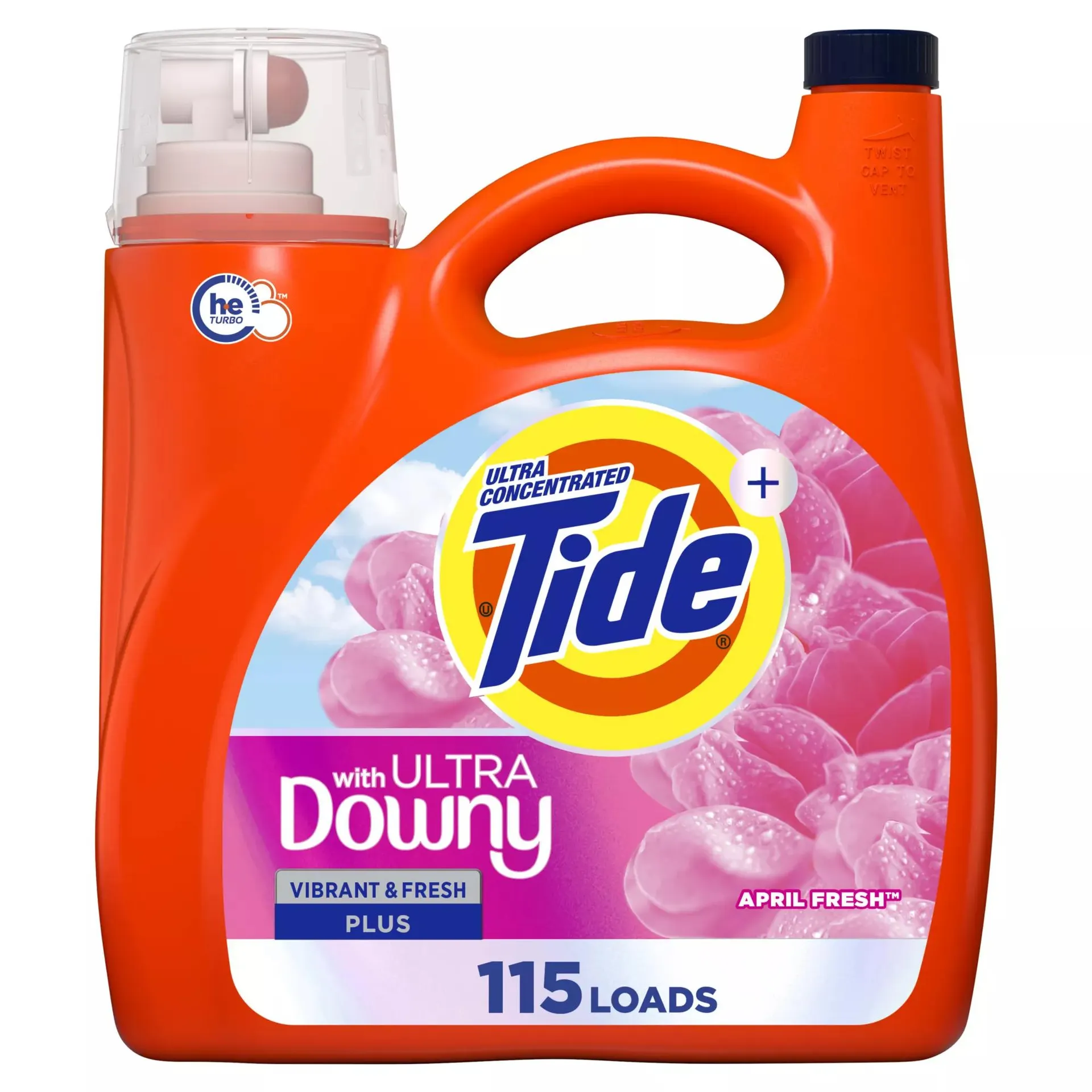 Tide + Ultra Downy Liquid Laundry Detergent - April Fresh, 115 loads/147 oz.