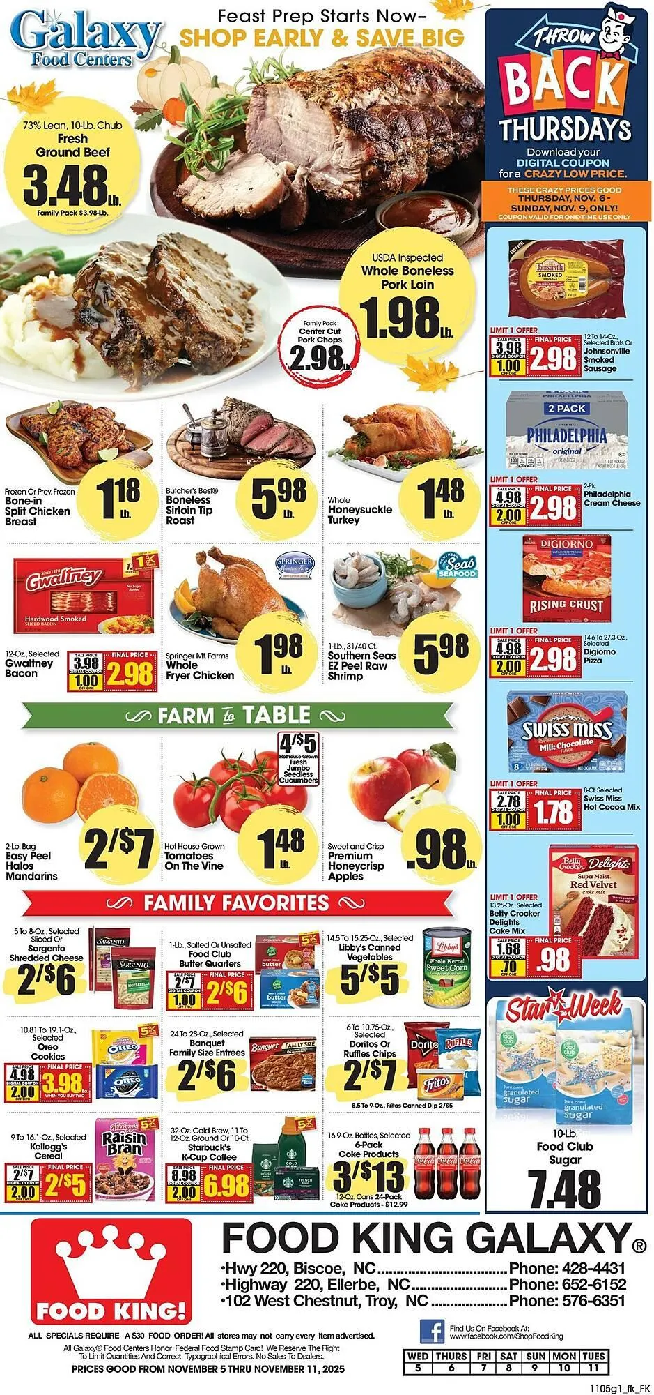 Weekly ad Food King weekly ad from November 5 to November 11 2025 - Page 1