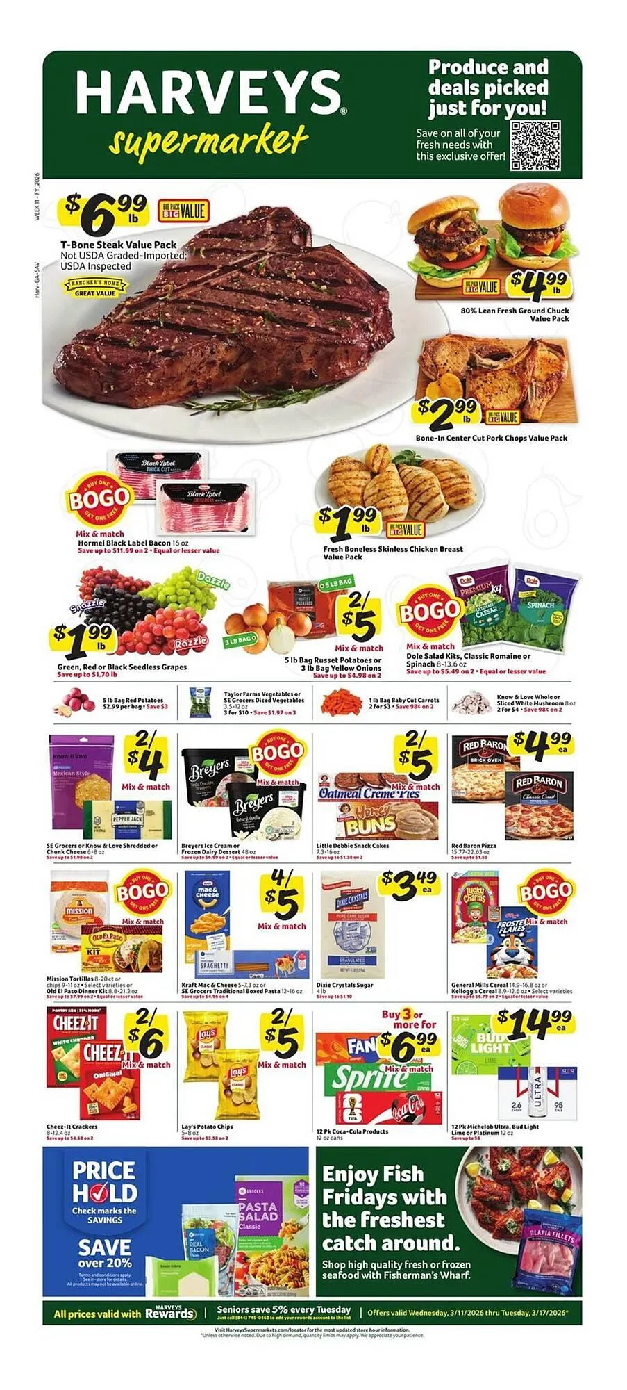 Weekly ad Harveys Supermarkets weekly ad from March 11 to March 17 2026 - Page 1