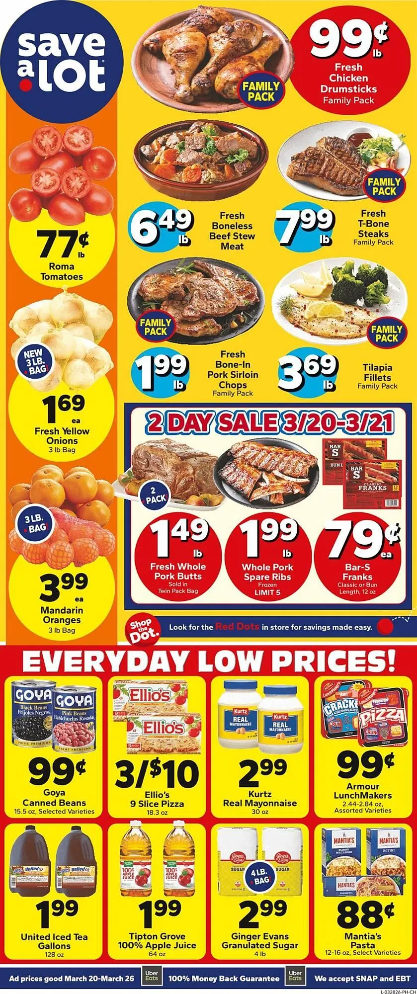 Weekly ad Save a Lot weekly ad from March 20 to March 26 2026 - Page 1