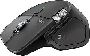 Logitech MX Master 4 for Mac, Ergonomic Bluetooth Mouse with Advanced Performance Haptic Feedback, Ultra-Fast Scrolling, USB-C Charging, MacOS, iPadOS, Windows - Space Black