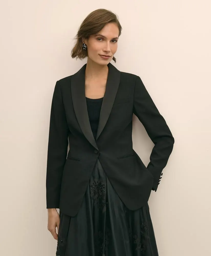 Crepe Shawl-Collar Dinner Jacket