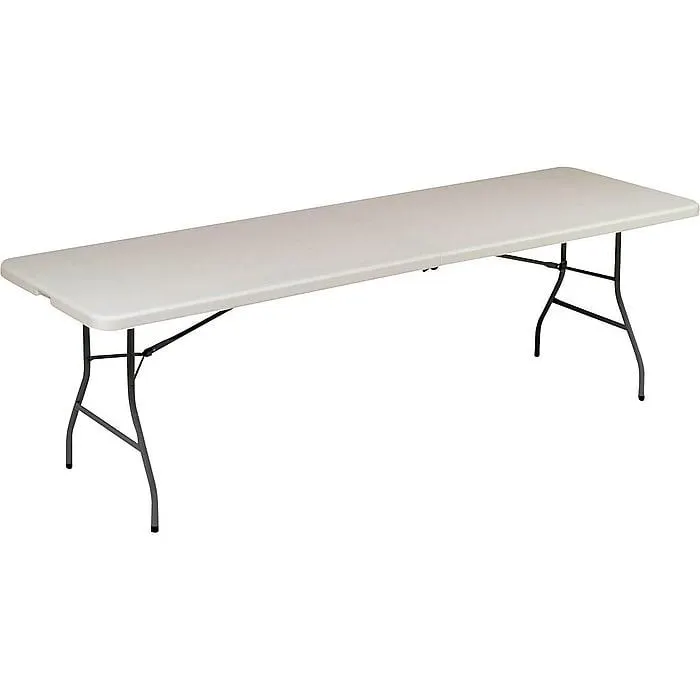 Staples 8' x 30" Heavy Duty Plastic Folding Table,
