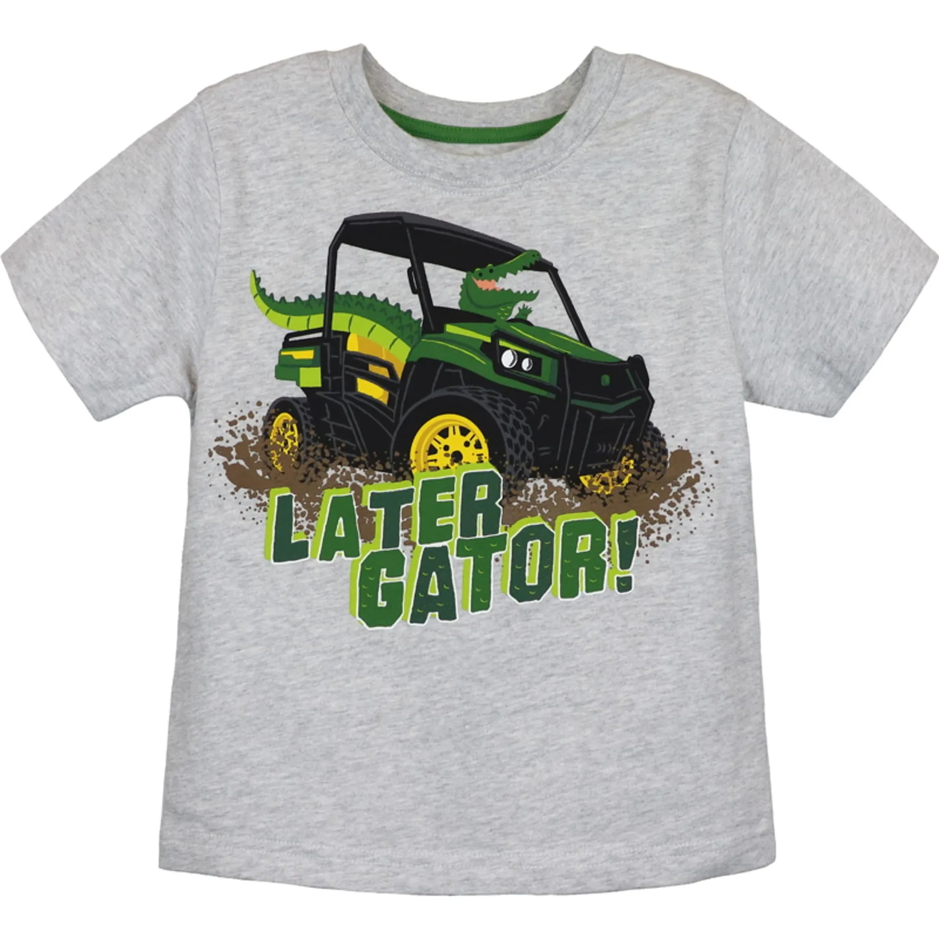 John Deere Boys Later Gator Grey Short Sleeve Shirt