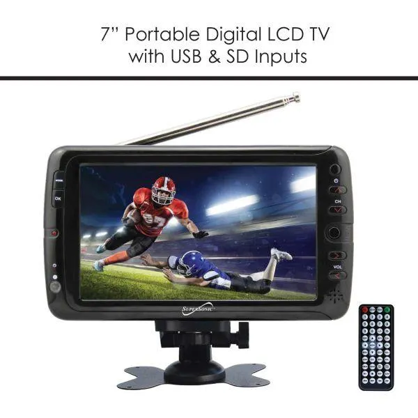 SuperSonic 7 Inch Portable TV Digital Tuner
